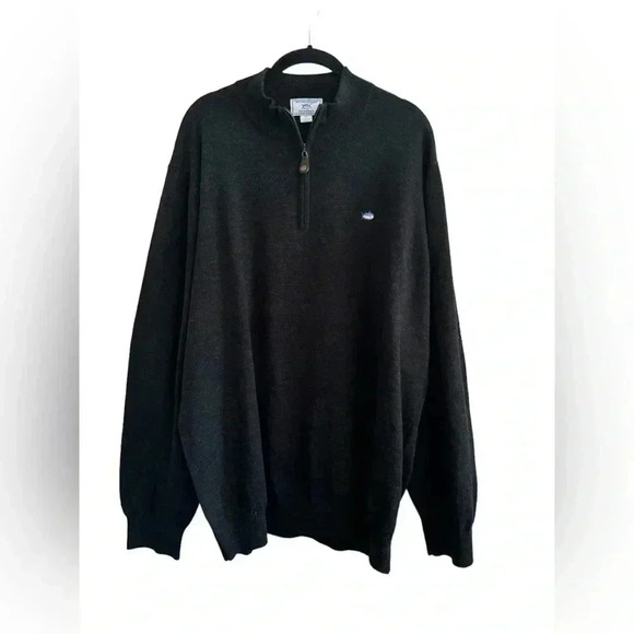 Southern Tide The Skipjack quarter zip pullover 100 % Marino wool Size XXL - Picture 1 of 8